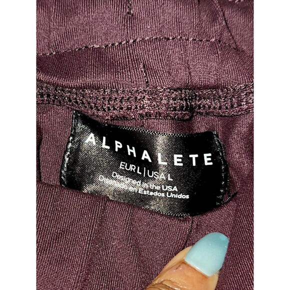 Alphalete Premium V2 Athleisure Gym Brat Track Star Joggers Burgundy Size Large - Picture 2 of 5